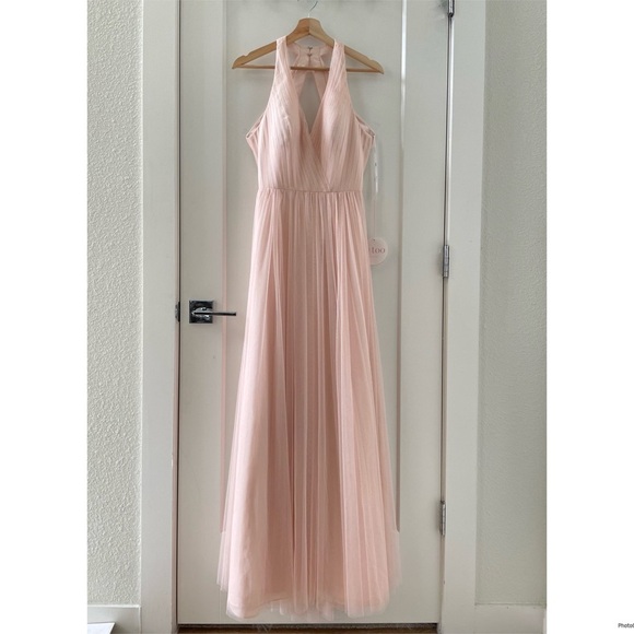WTOO by Watters Designs Dress 444 Bobinett Nude Bridesmaid Wedding Dress 6 NWT - Picture 2 of 11